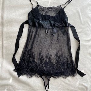 *Sold* Black Mesh Lingerie Two Piece set